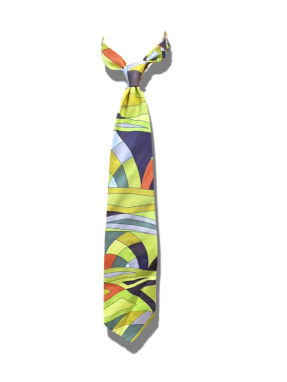 Vintage Emilio Pucci Silk Tie Classic Pattern Made In Italy